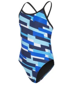 Cubism Thin Strap One Piece Swimsuit Youth (22-28)