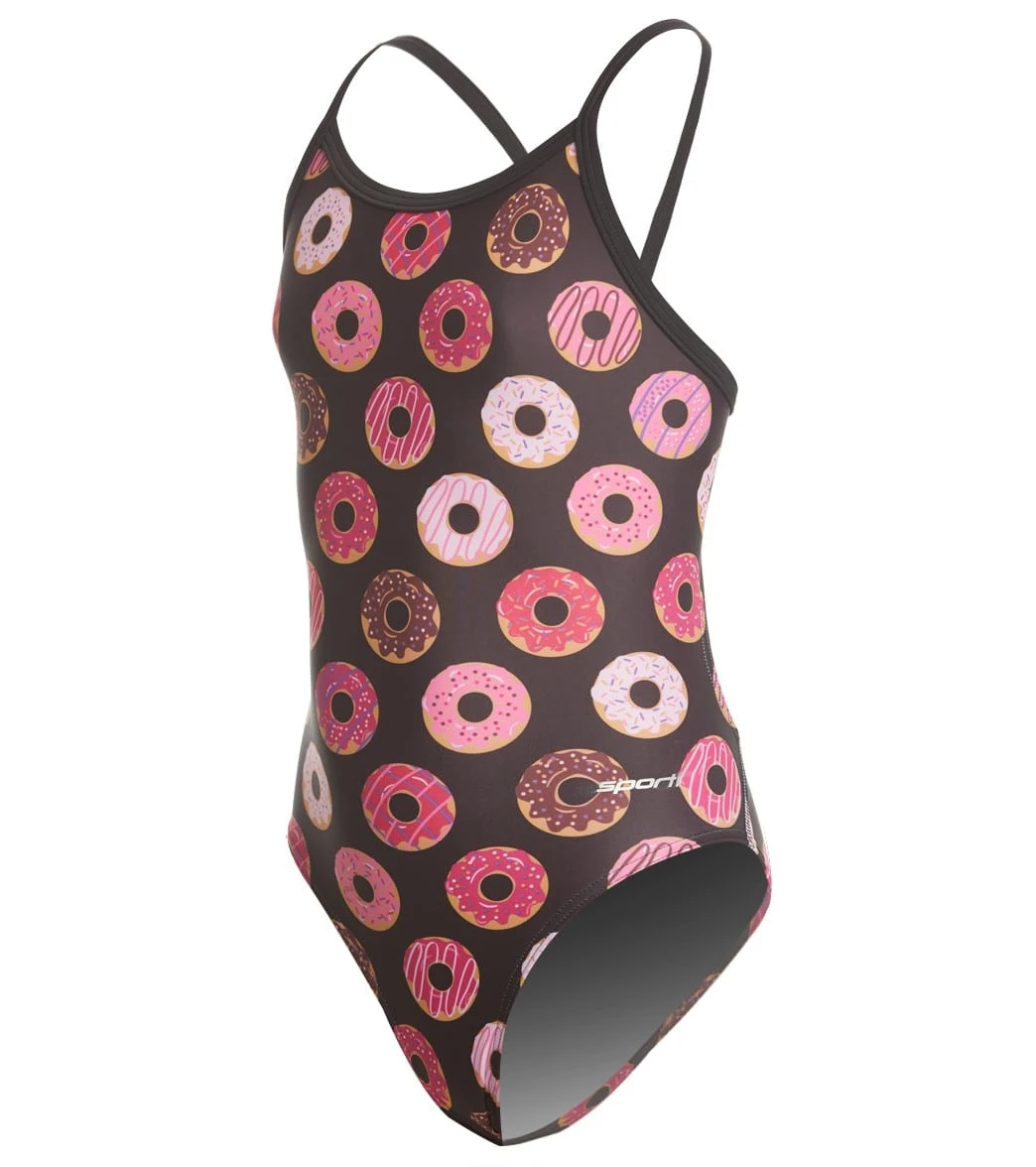 Spiffiez Donut Thin Strap One Piece Swimsuit Youth (22-28)
