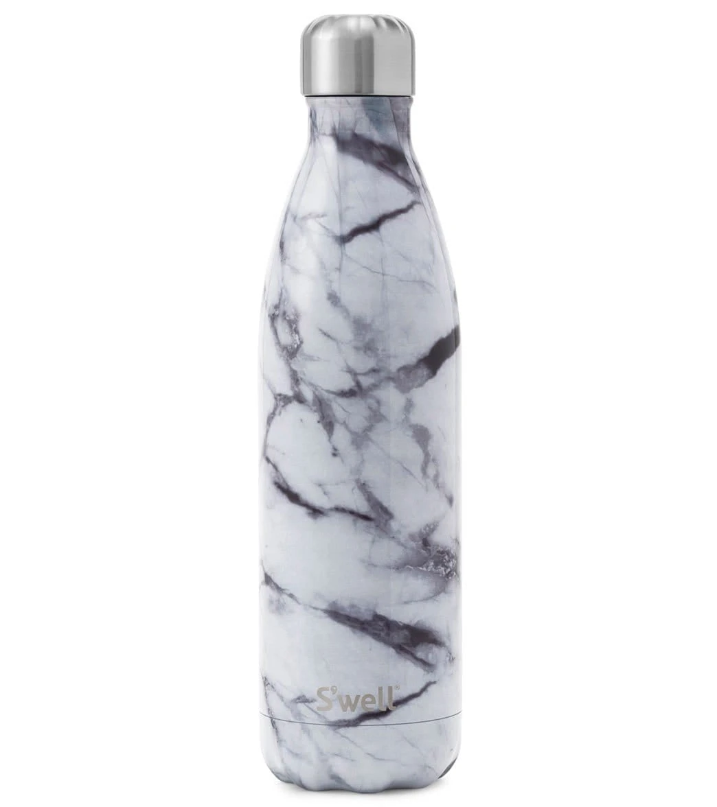 White Marble 25oz Stainless Steel Water Bottle