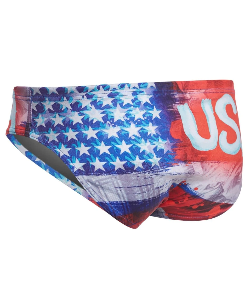 TURBO Men's USA Painting Water Polo Brief