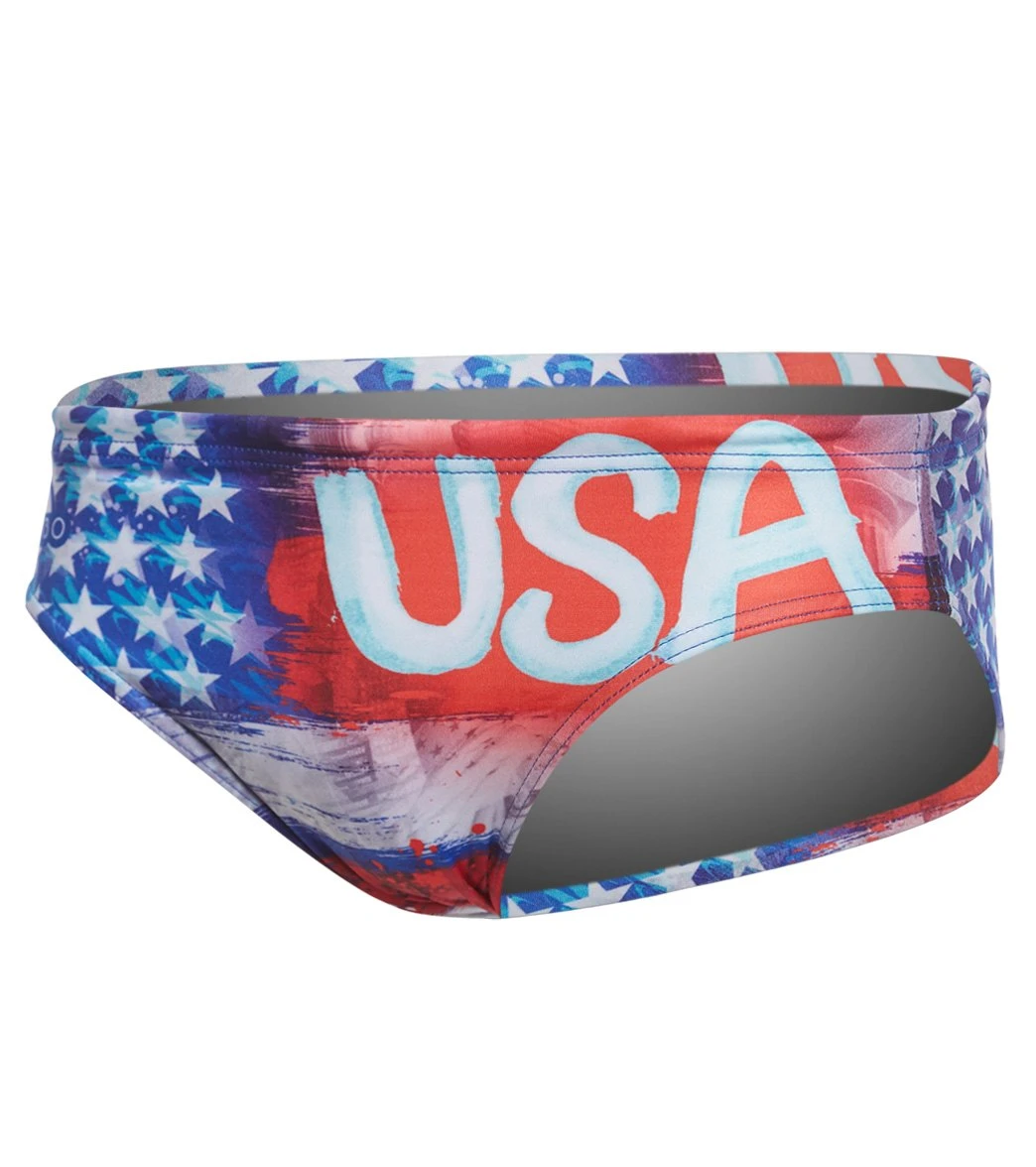 TURBO Men's USA Painting Water Polo Brief - Image 2