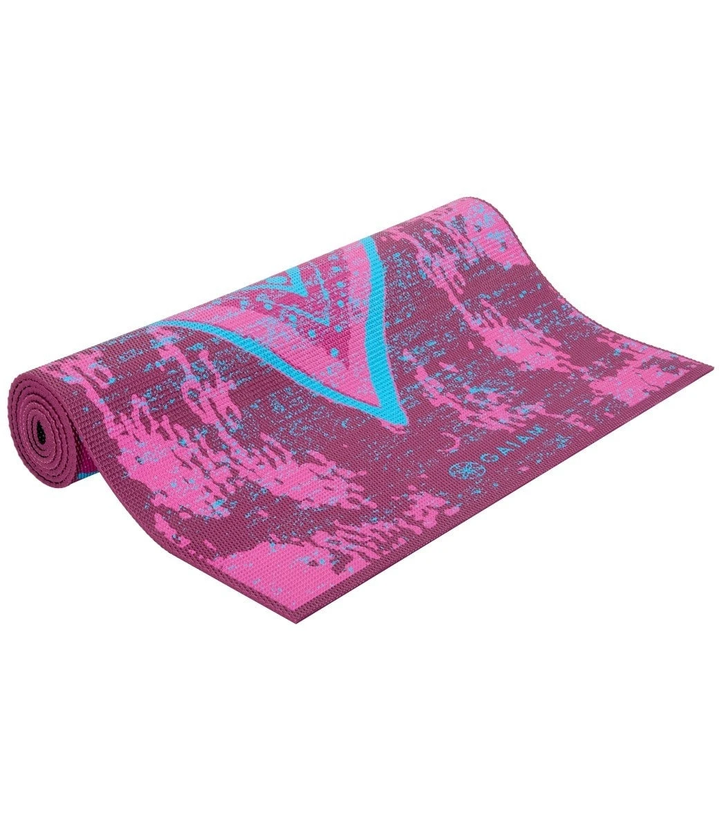 Gaiam Reversible Be Free Printed Yoga Mat 68" 6mm Extra Thick - Image 3