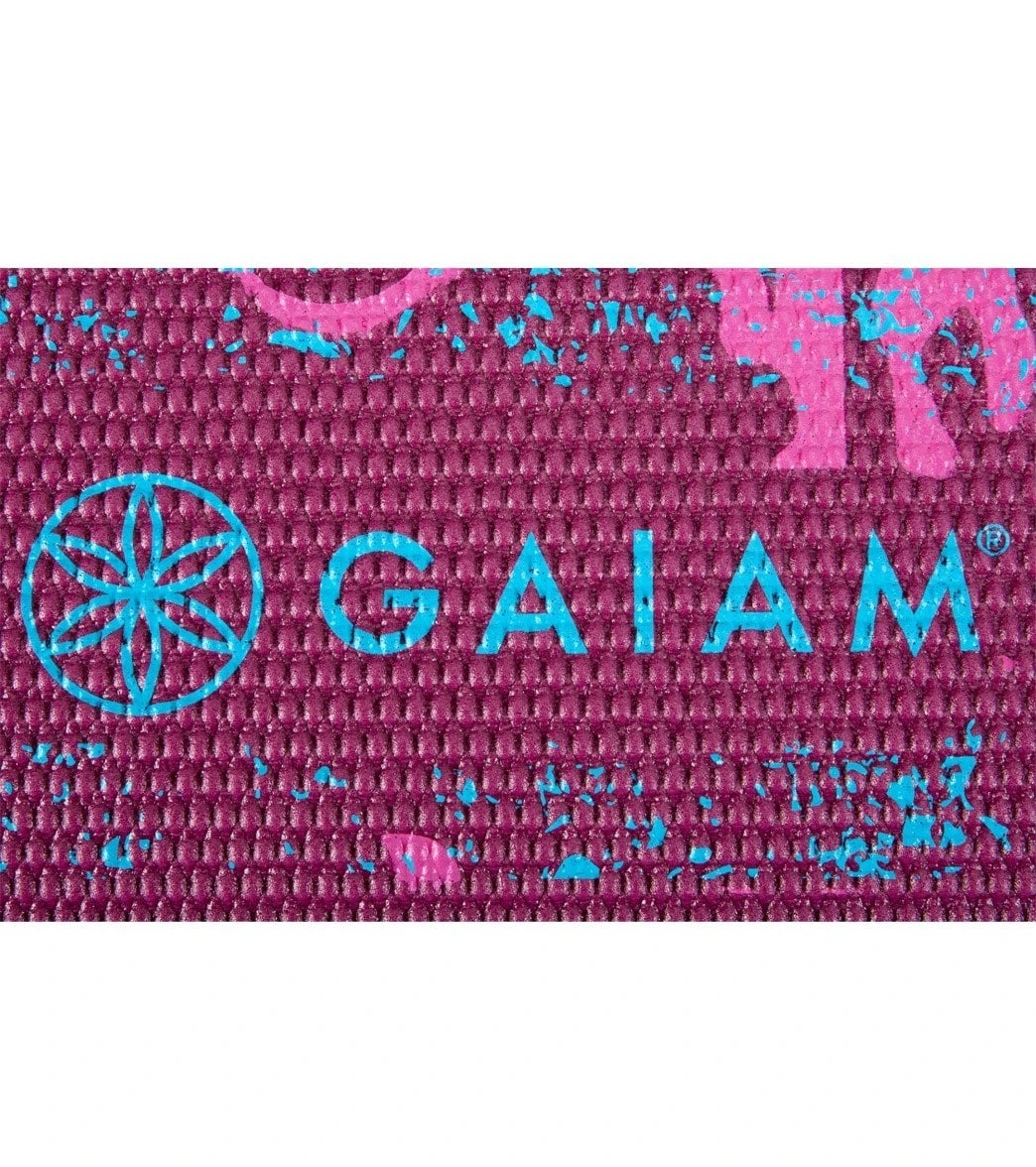 Gaiam Reversible Be Free Printed Yoga Mat 68" 6mm Extra Thick - Image 6