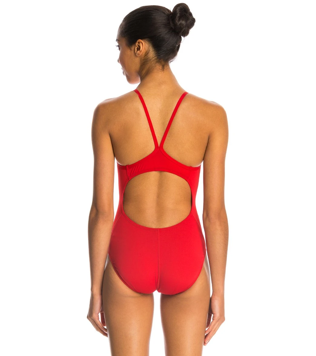 Reliance Solid V-Back One Piece Swimsuit - Image 3