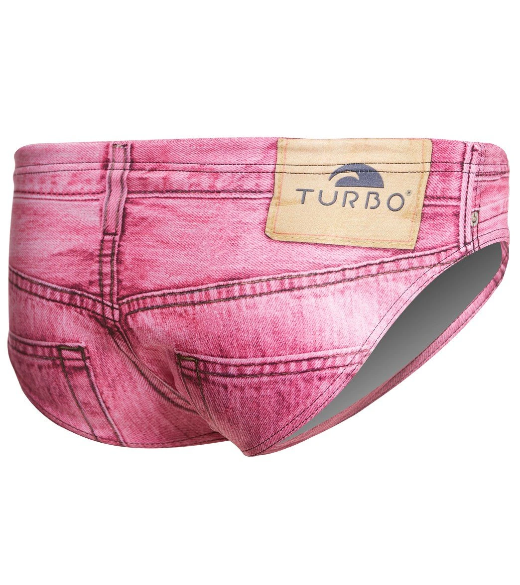 TURBO Men's Jean Short Water Polo Brief - Image 2