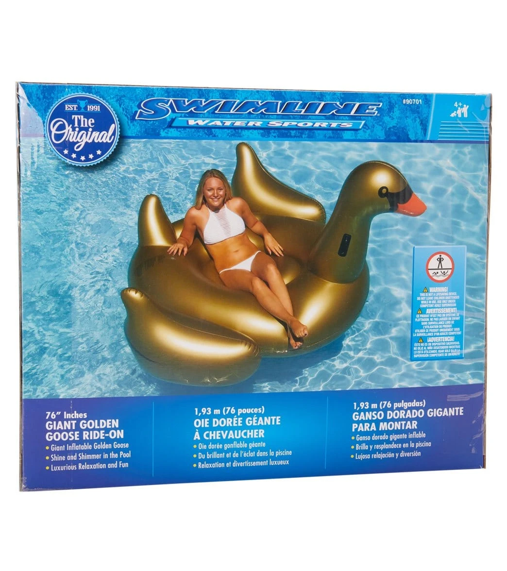 Swimline Giant Golden Goose Ride-On Lounger - Image 2