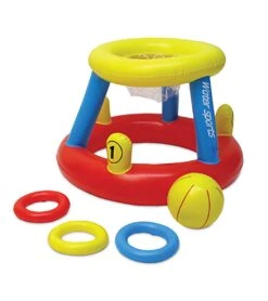 Water Basketball With Ring Toss Game