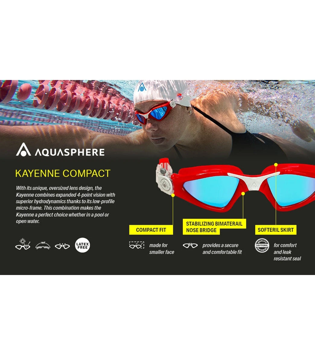 AQUASPHERE Kayenne Compact Fit Polarized Lens Goggle - Image 8