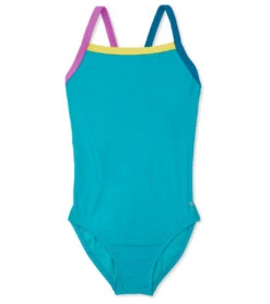 Speedo Girls' Solid Propel Back One Piece Swimsuit (Big Kid)