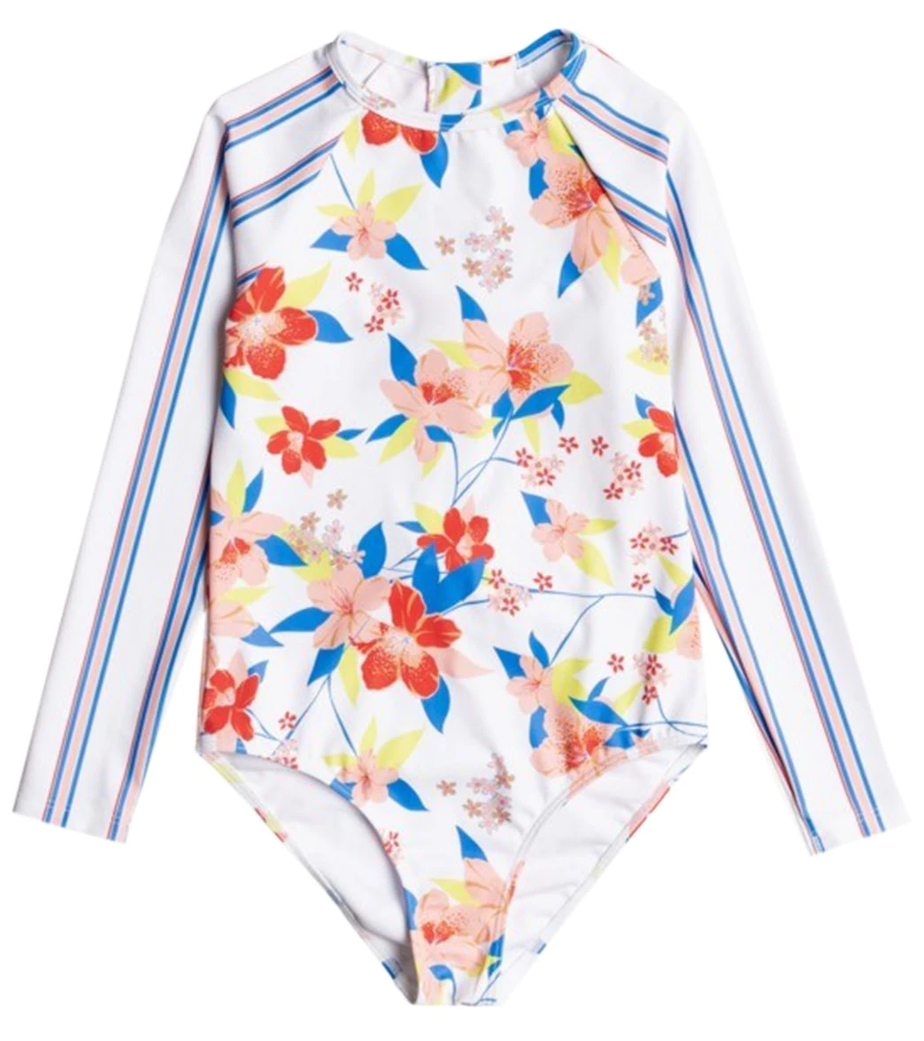 Roxy Girls' Friendly Flower Longsleeve One Piece Swimsuit