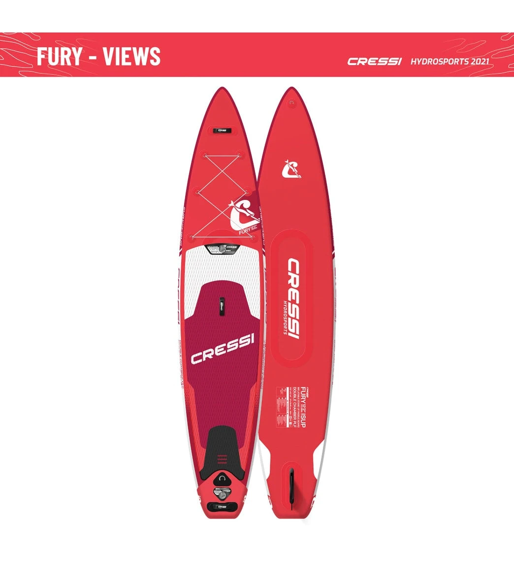 CRESSI Set Isup Fury Touring Dc 12β2β' Rosso Inflatable SUP - Image 11