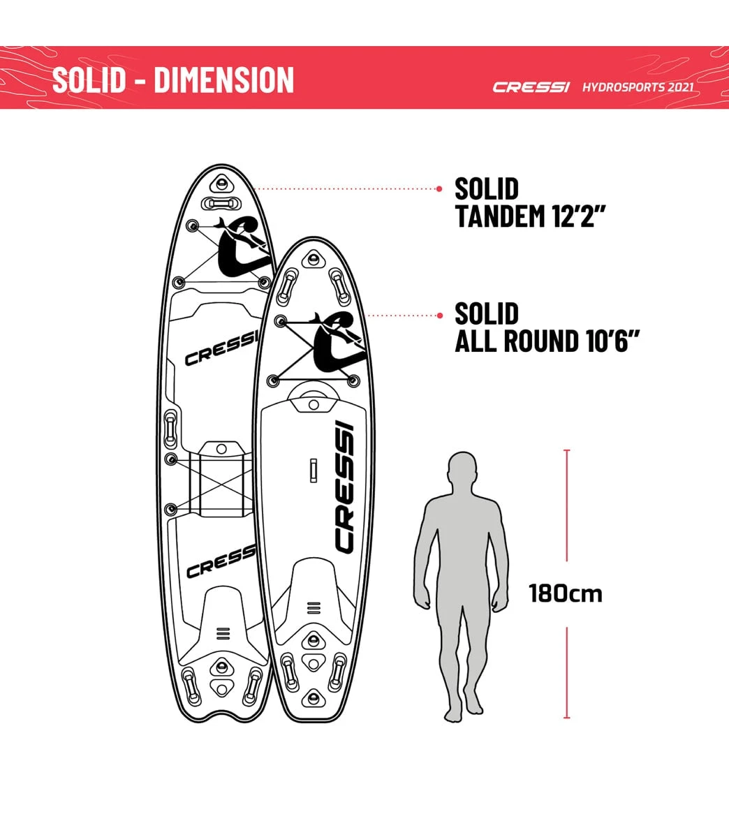 CRESSI Solid Tandem Dc 12'2'' Inflatable SUP - Image 8
