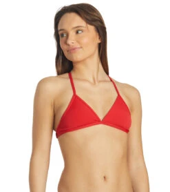 Women's Triangle Solid Bikini Top