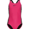 Nike Girls' Logo Tape Fastback One Piece Swimsuit (Big Kid)