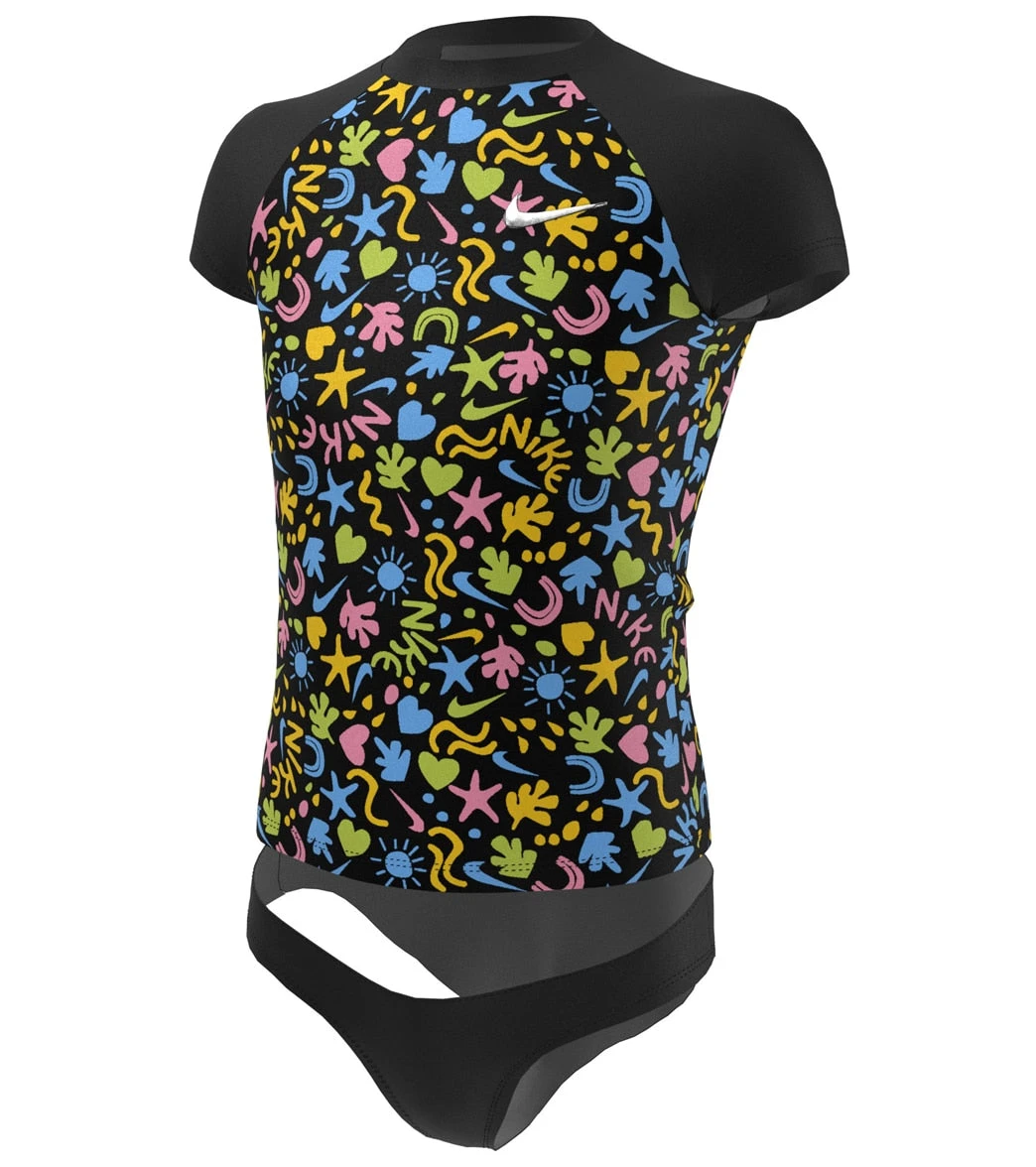 Nike Girls' Fun Forest Short Sleeve Top Bikini Set (Big Kid) - Image 2