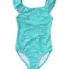 Girls' Spearmint Spot Flutter Swimsuit (Toddler, Little Kid, Big Kid)