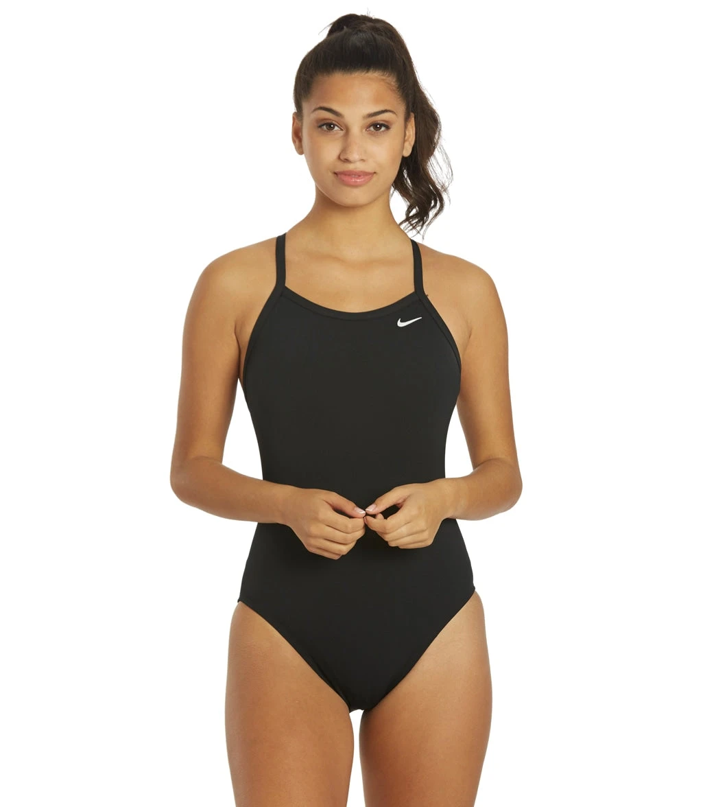 Nike Women's HydraStrong Solid Poly Racer Back One Piece Swimsuit