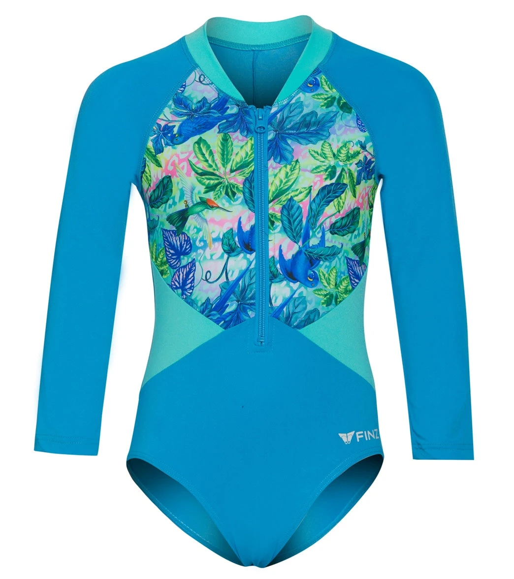 Girls' Long Sleeve One Piece Swimsuit (Little Kid, Big Kid)
