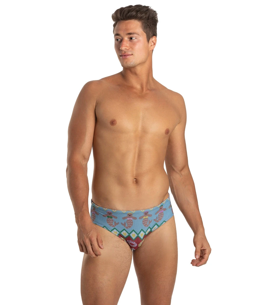 Granny Sweater Gingerbread Mermaid Brief Swimsuit - Image 5