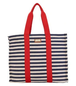 Nautical Striped Square Shoulder Tote