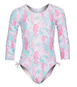 Girls' Magic Seahorse Charlie UPF 50+ Charlie Long Sleeve One Piece Swimsuit (Toddler, Little Kid)