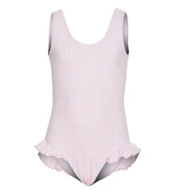 Girls' Pink Gingham Seersucker Delaney UPF 50+ One Piece Swimsuit (Baby, Toddler, Little Kid)