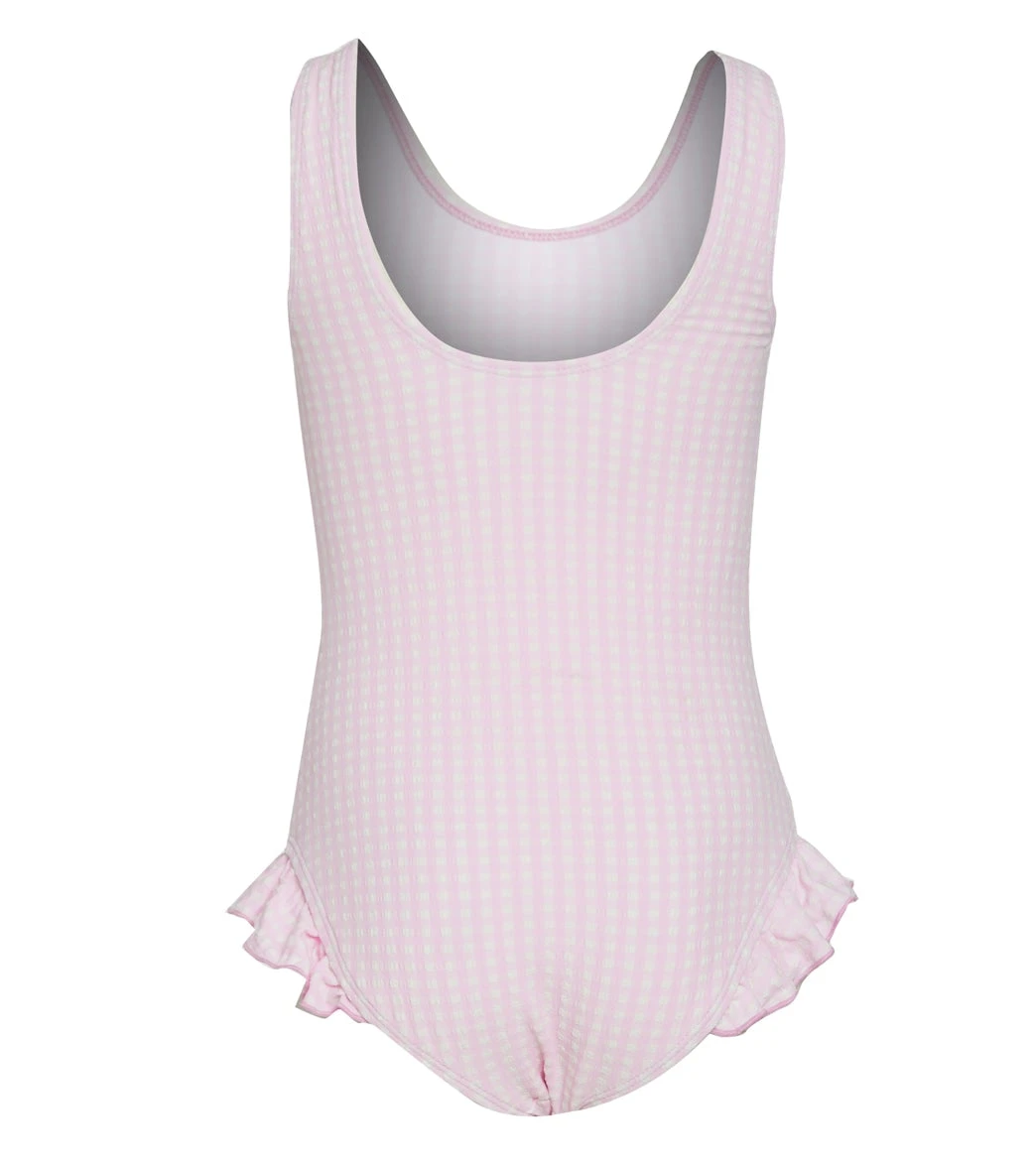 Girls' Pink Gingham Seersucker Delaney UPF 50+ One Piece Swimsuit (Baby, Toddler, Little Kid) - Image 2