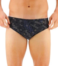 TYR Men's Carbon Hex Racer Brief Swimsuit