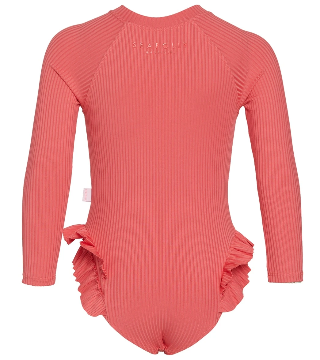Seafolly Girls' Summer Essentials Long Sleeve One Piece Swimsuit (Baby, Toddler, Little Kid) - Image 2
