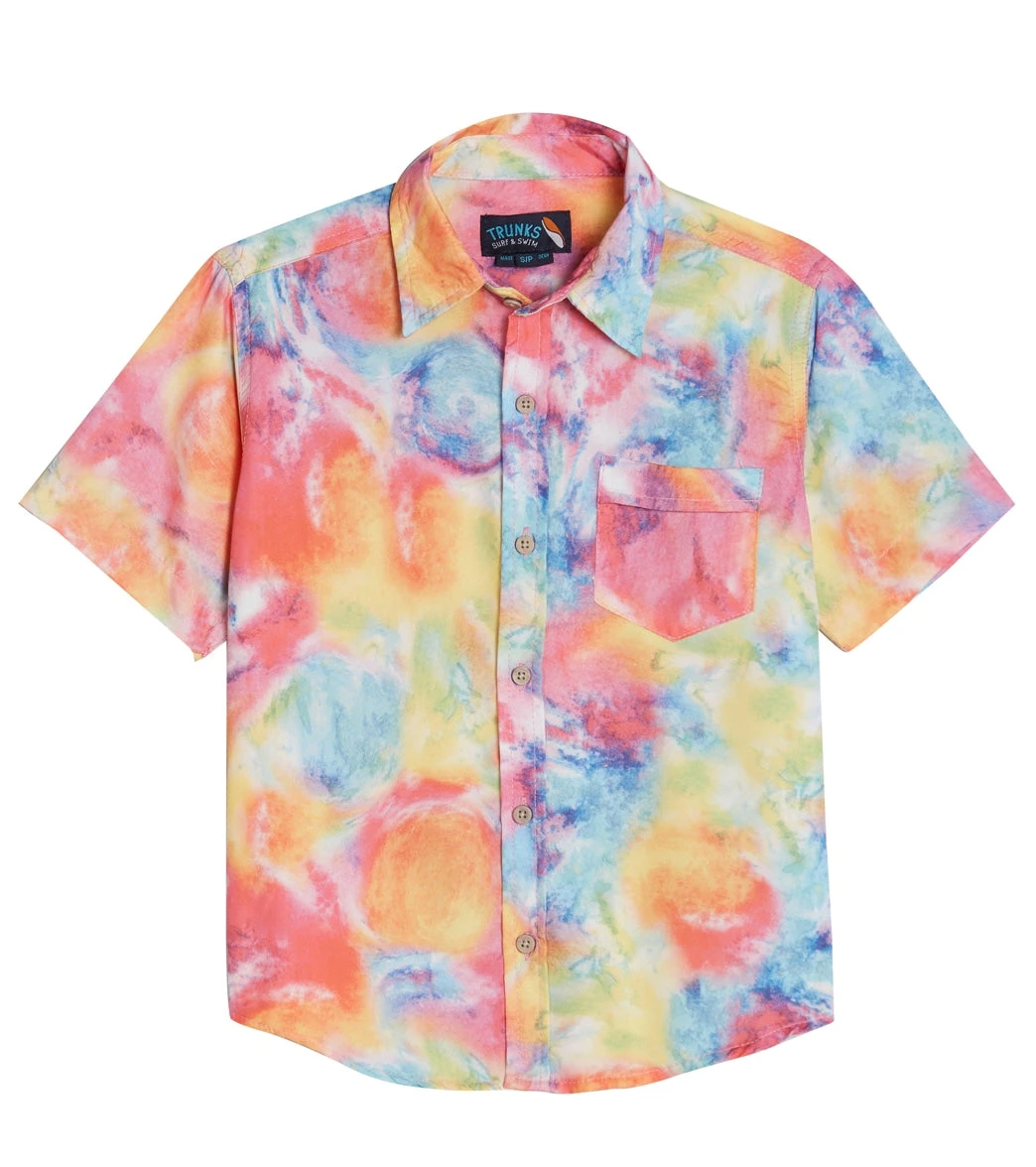 Boys' Bright Tie Dye Camp Shirt & Swim Trunks Set (Big Kid) - Image 3