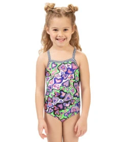 Girls' I Heart U One Piece Swimsuit (Toddler, Little Kid)