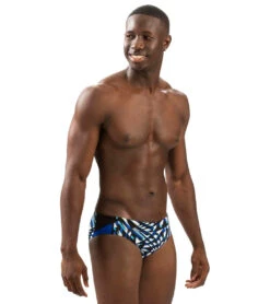Men's Reliance Atomic Print Color Block Racer Swimsuit