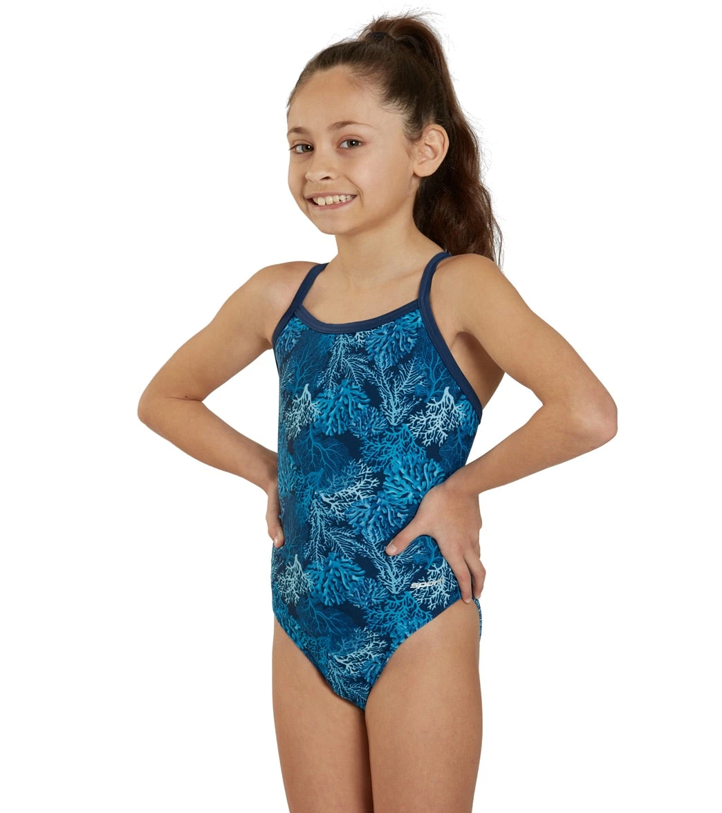 Coral Reef Thin Strap One Piece Swimsuit Youth (22 - 28) - Image 2