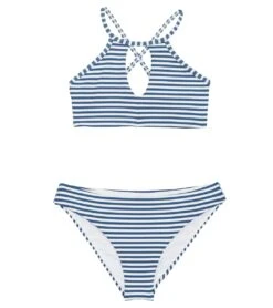 Splendid Girls' Seersucker Stripe Two Piece Bikini Set (Big Kid)