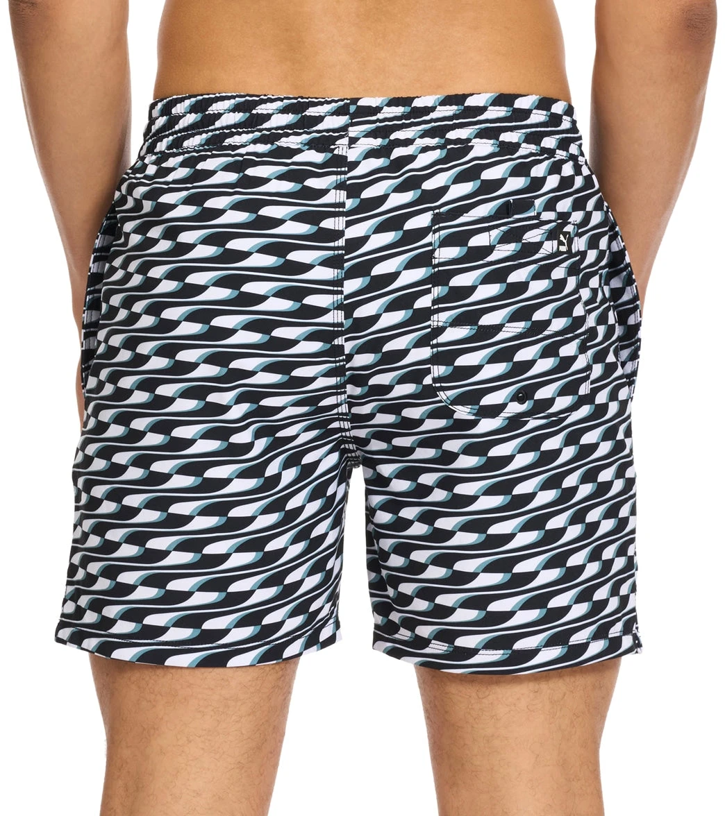 Puma Men's 5.5" Quickdry Printed Swim Trunks - Image 2