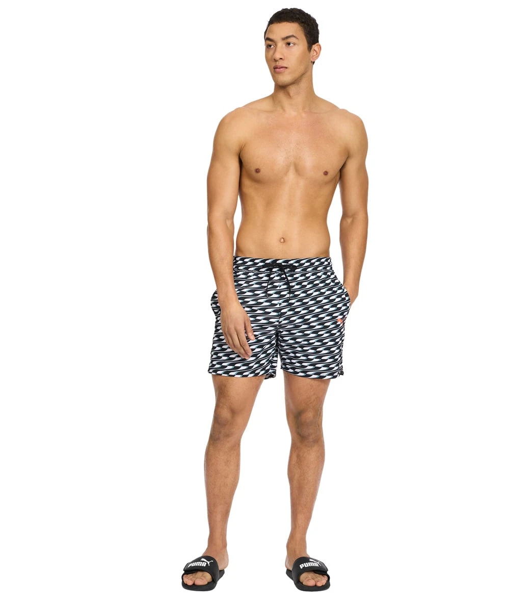 Puma Men's 5.5" Quickdry Printed Swim Trunks - Image 3