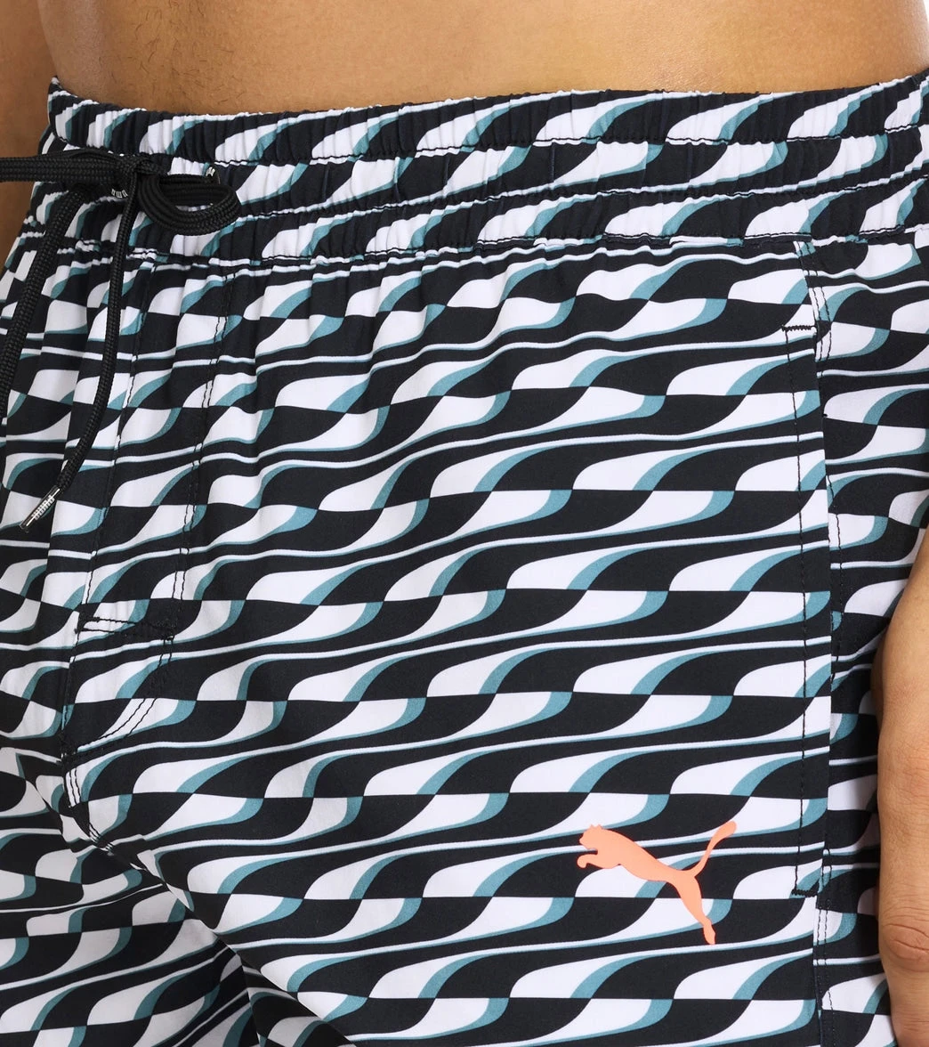 Puma Men's 5.5" Quickdry Printed Swim Trunks - Image 4