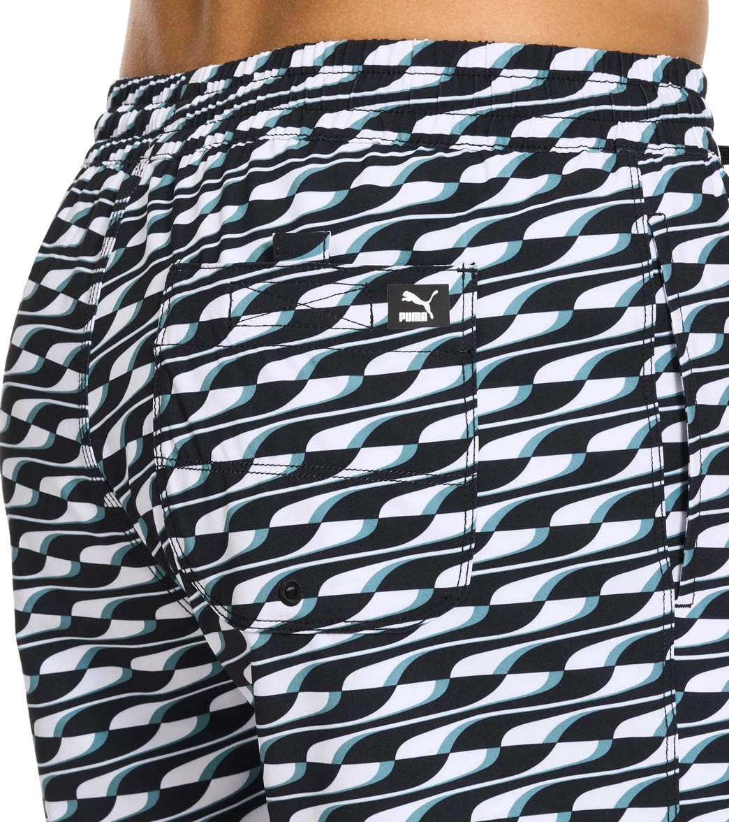 Puma Men's 5.5" Quickdry Printed Swim Trunks - Image 5