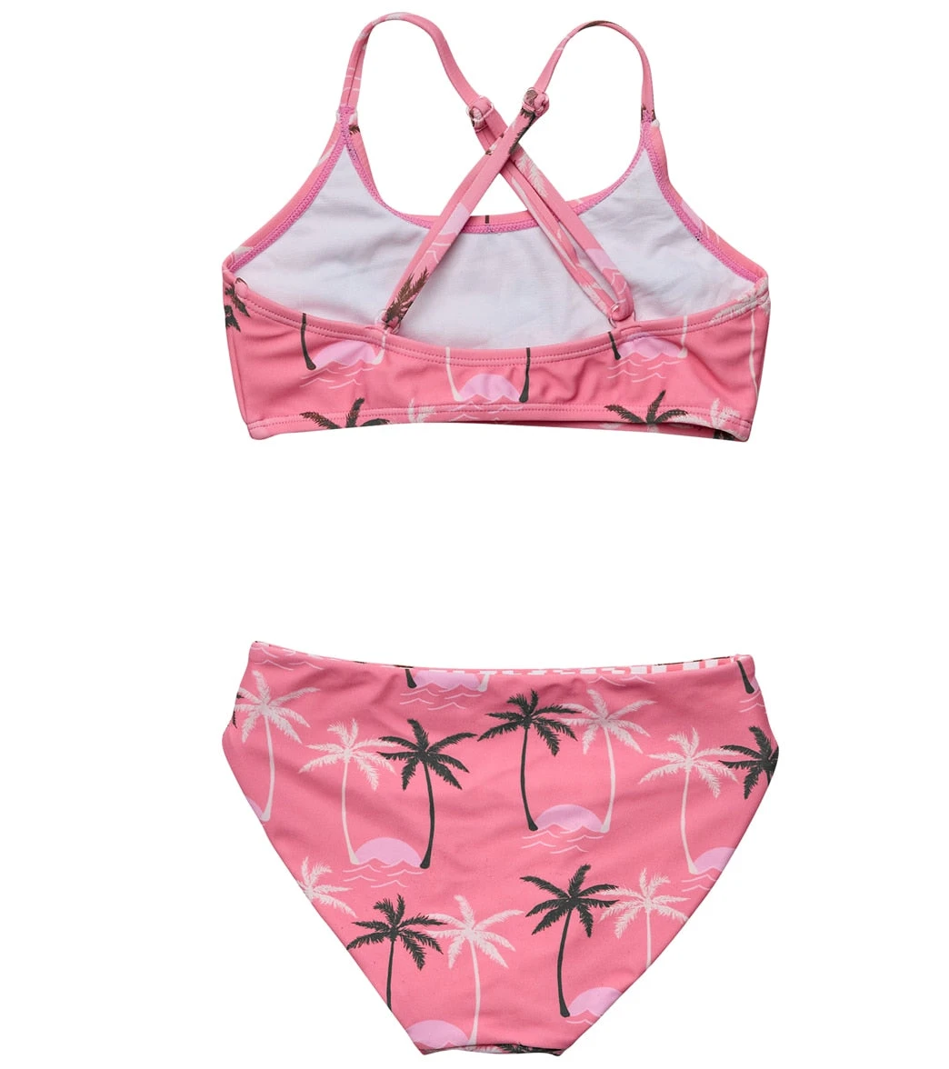 Girls' Palm Paradise Reversible X Back Two Piece Bikini Set (Little Kid, Big Kid) - Image 2