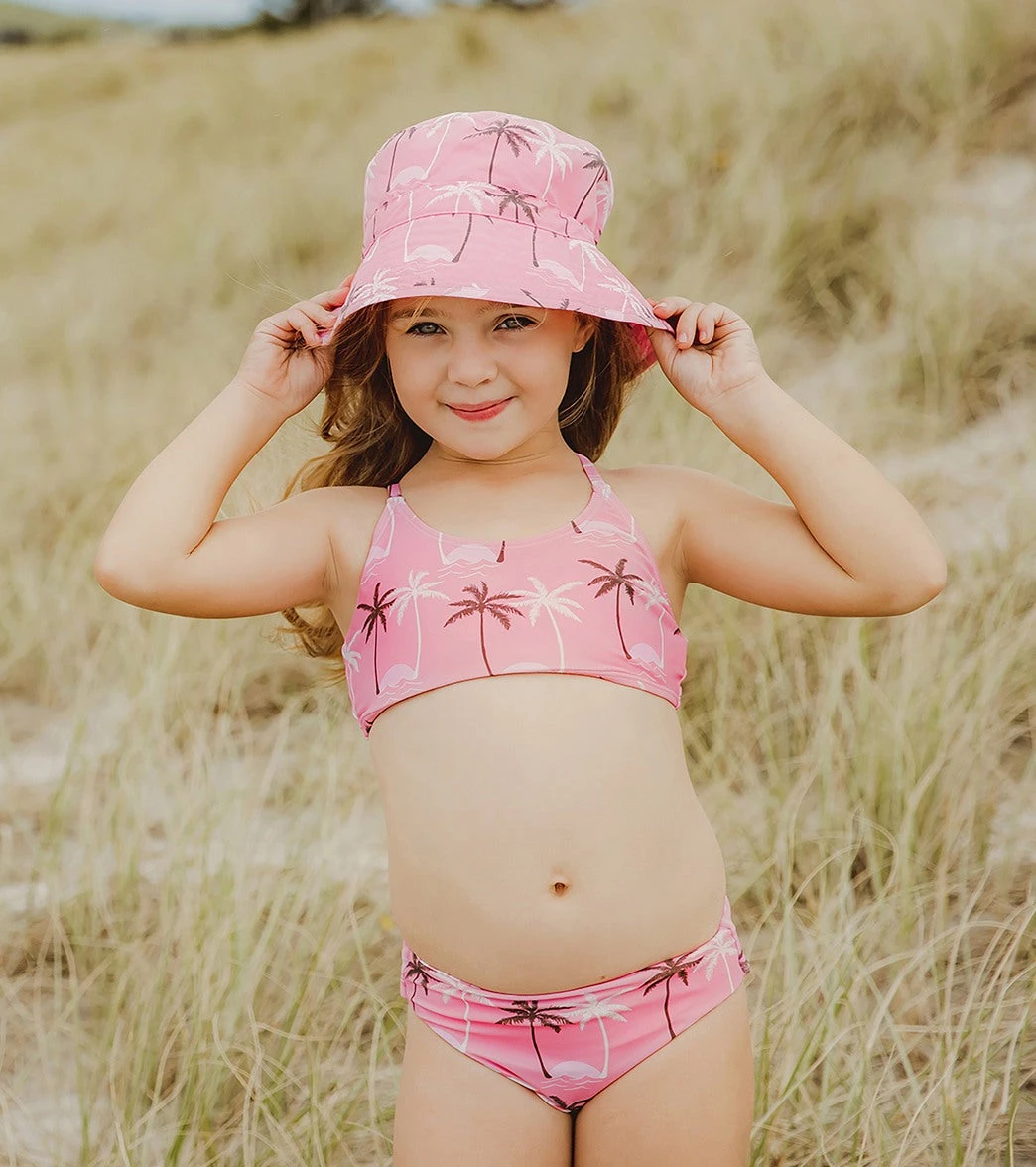 Girls' Palm Paradise Reversible X Back Two Piece Bikini Set (Little Kid, Big Kid) - Image 4