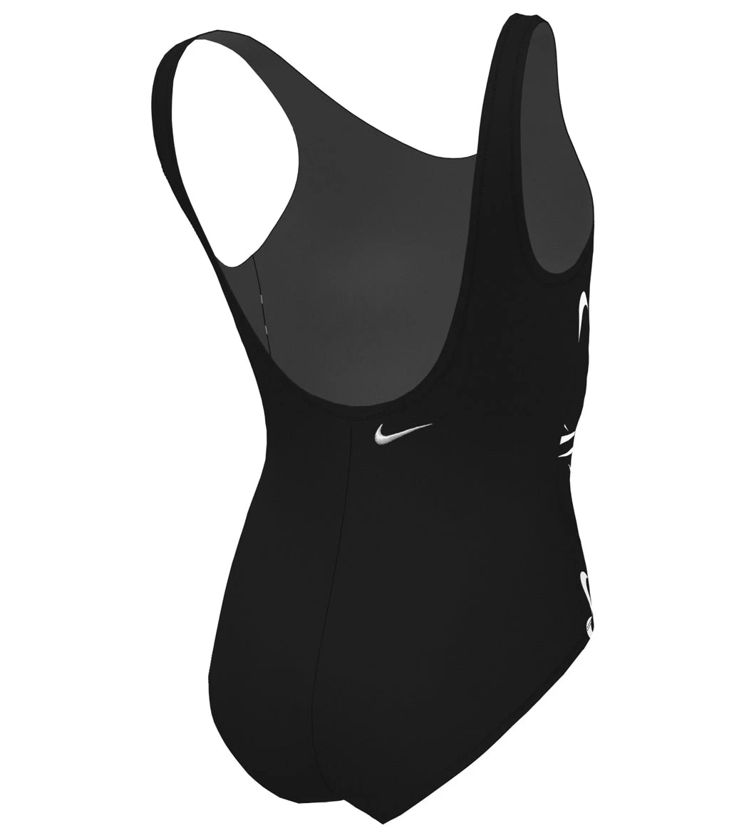 Nike Girls' Multi Logo U Back One Piece Swimsuit (Big Kid) - Image 3