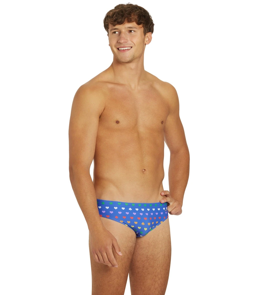 Rainbow Heart Brief Swimsuit